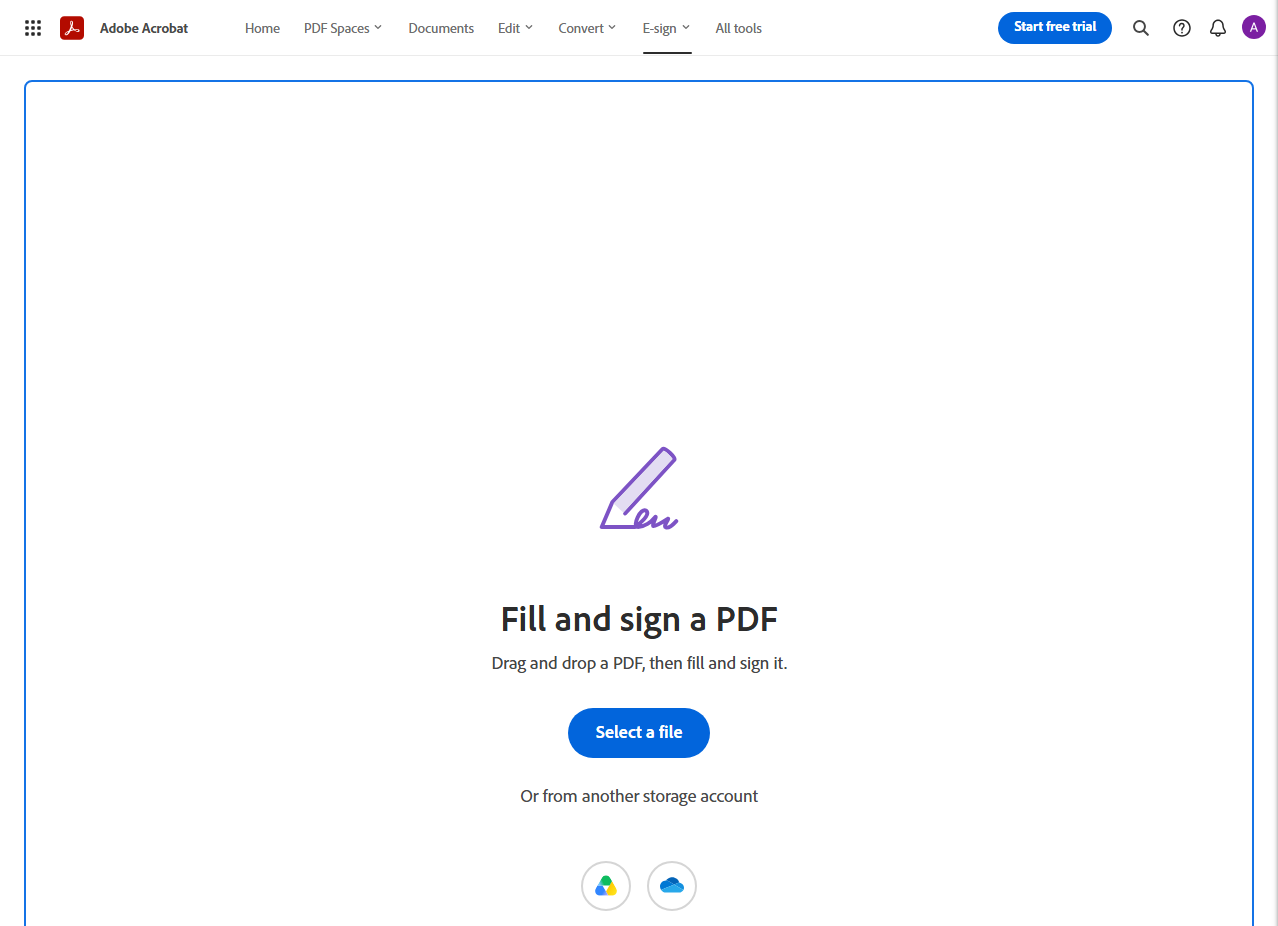 Adobe Acrobat Online Fill & Sign