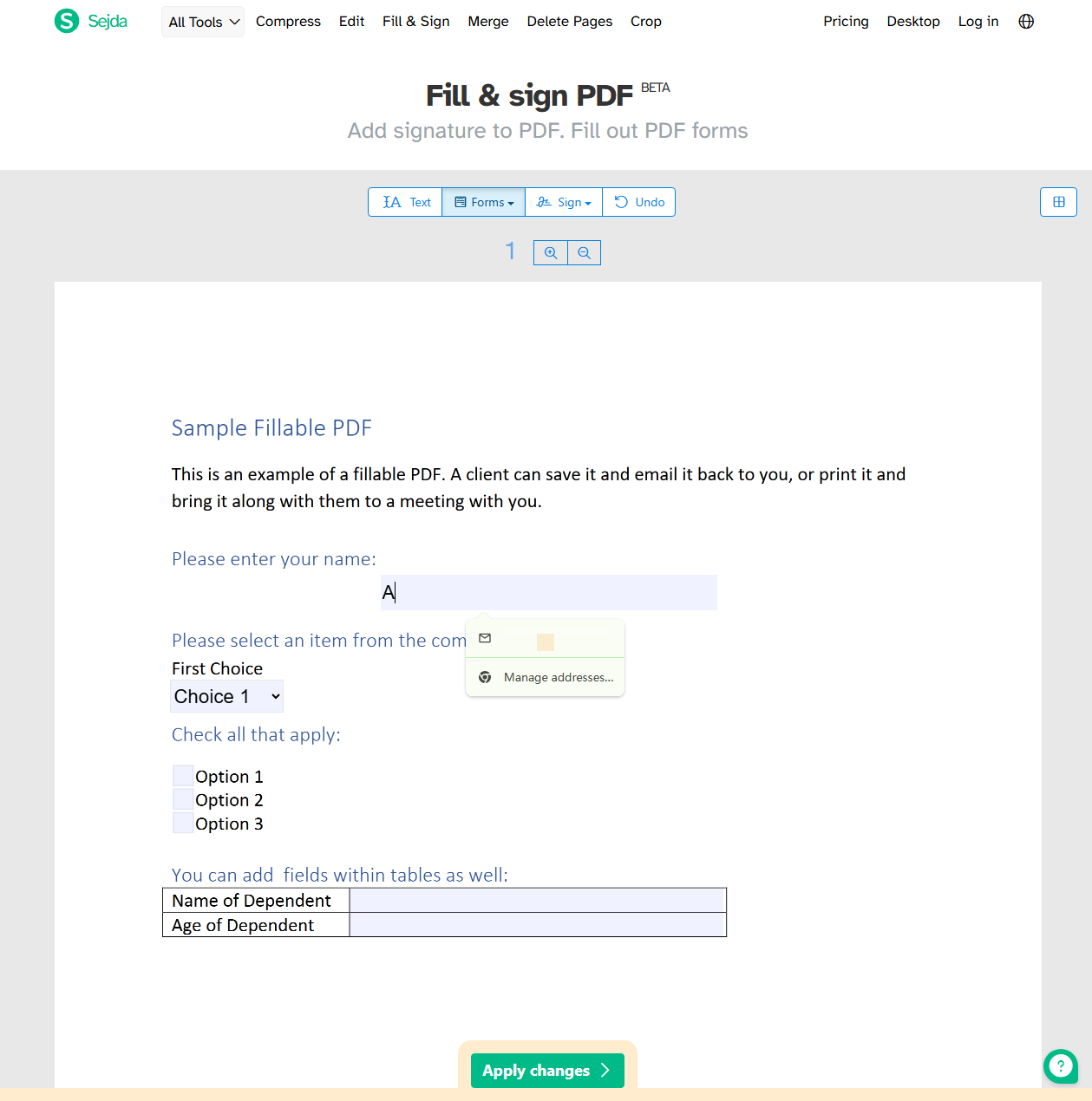 sedja fill and sign pdf upload