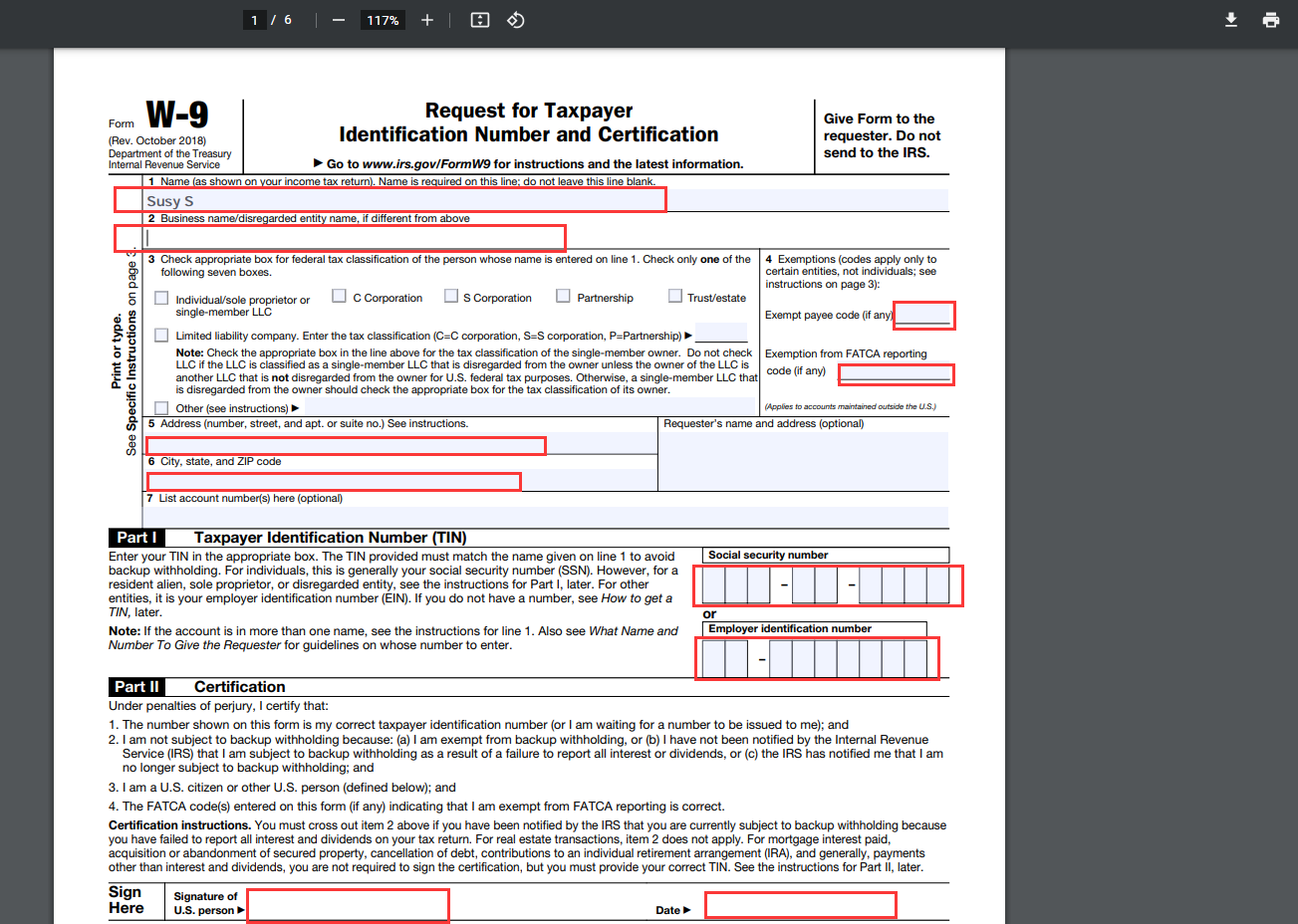 Tax Form W9 2025 - Christopher K. Johnson