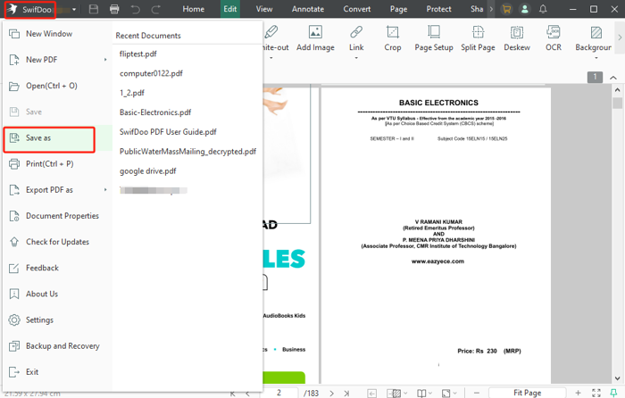 How to Flip a PDF Image with SwifDoo PDF 2