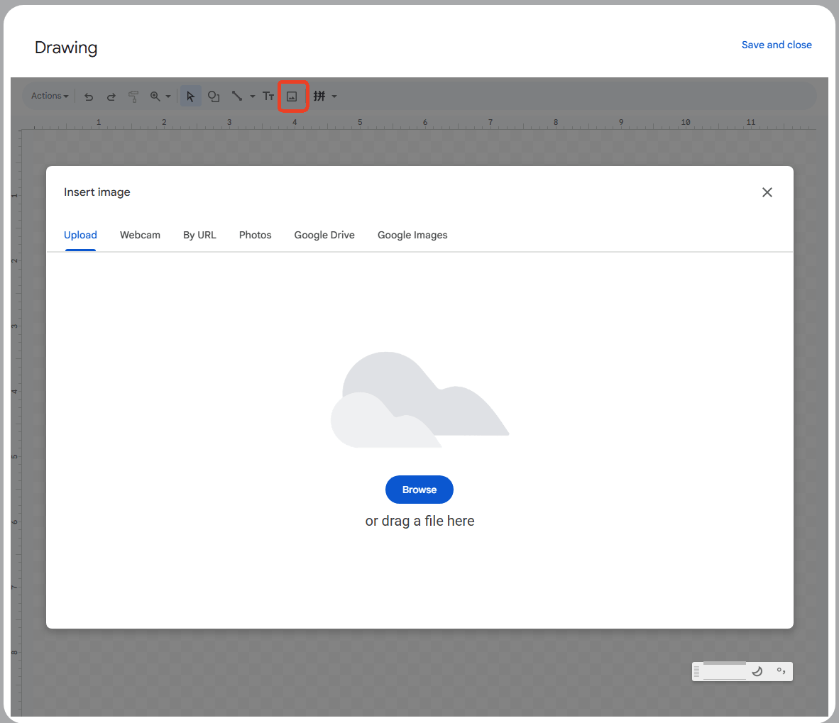 insert new image in Google Docs