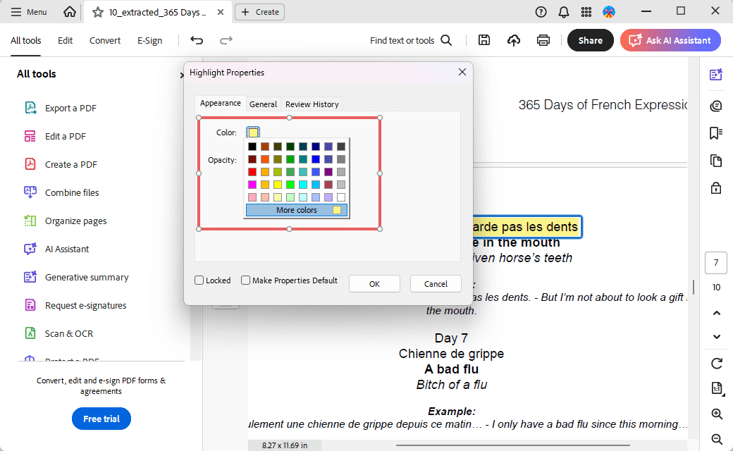 Highlight Properties