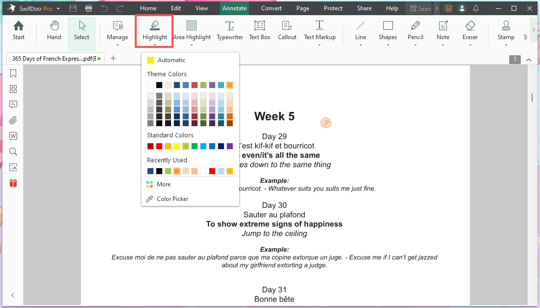 SwifDoo PDF Highlight