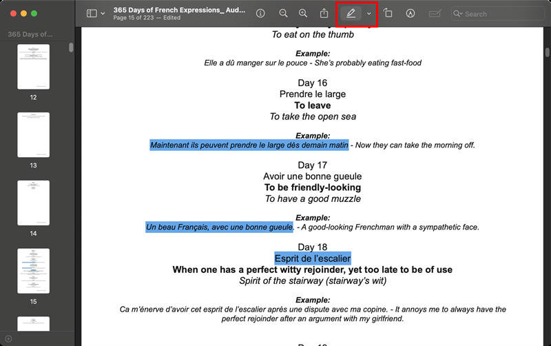 Highlight PDF on Mac via Preview