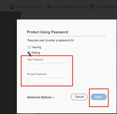 Adobe Enter Password