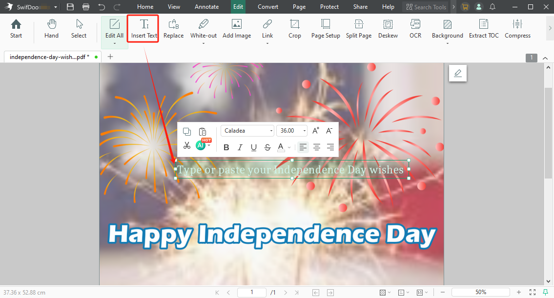 how to make a happy Independence Day card 2