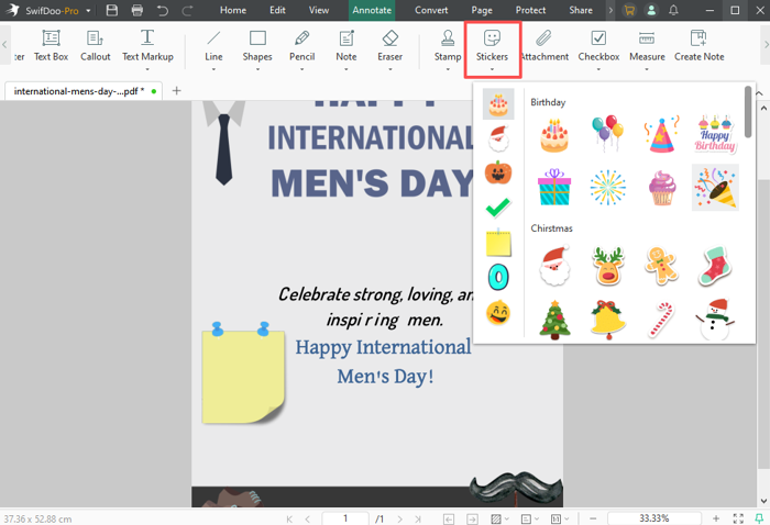 How to Make a Men's Day Wishes Card 3