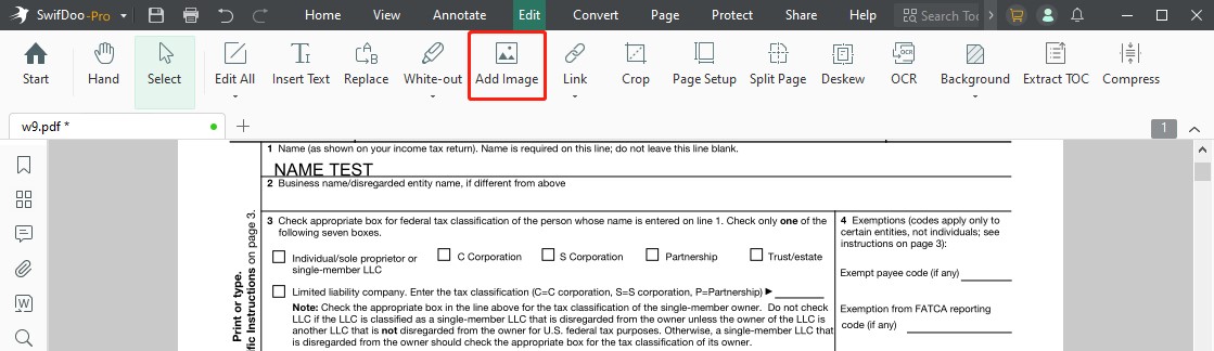 How to make a PDF fillable with SwifDoo PDF step 4