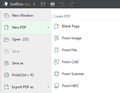 How to make a PDF in SwifDoo PDF step 2