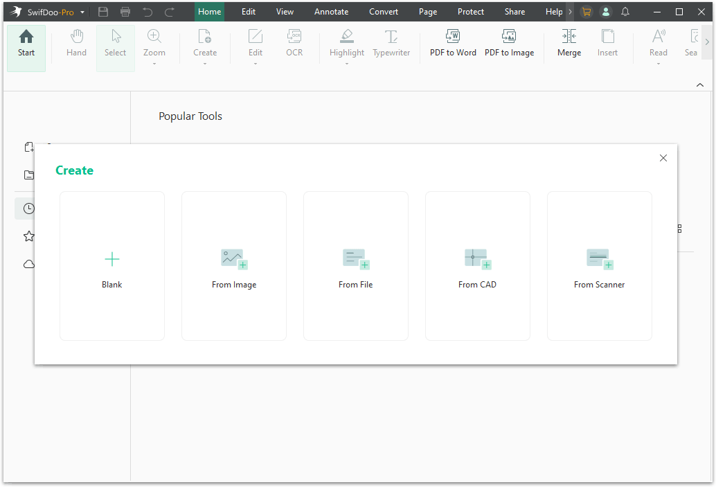 SwifDoo PDF blank document