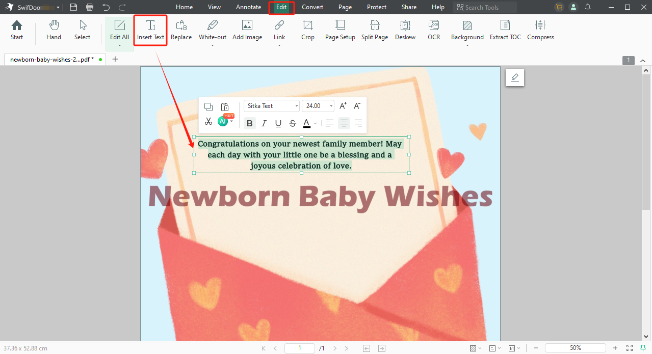 how to make a wonderful card for new baby 2