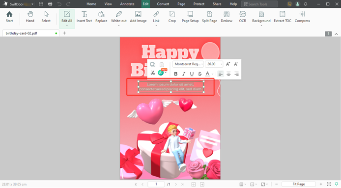 How to Make Birthday Card with SwifDoo PDF Digitally 2