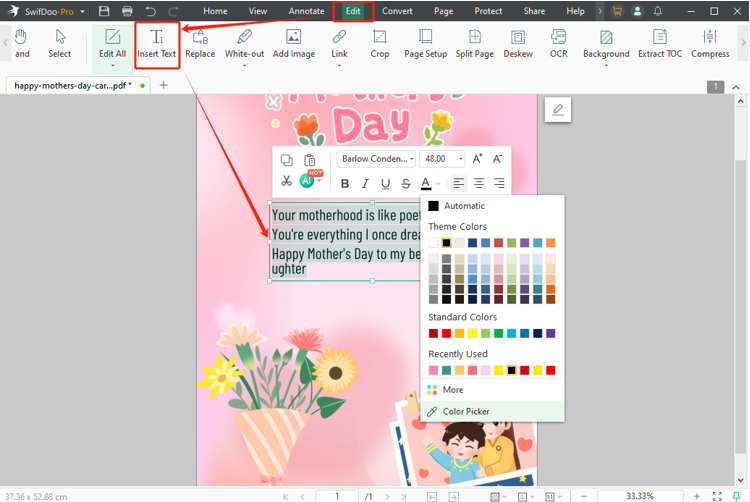 How to Make a Mother's Day Card (Printable) 2