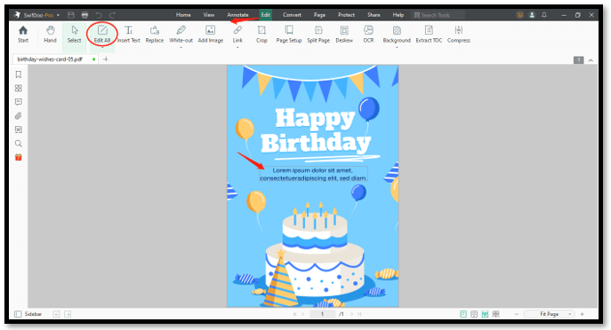 How to make PDF birthday wishes card for teacher