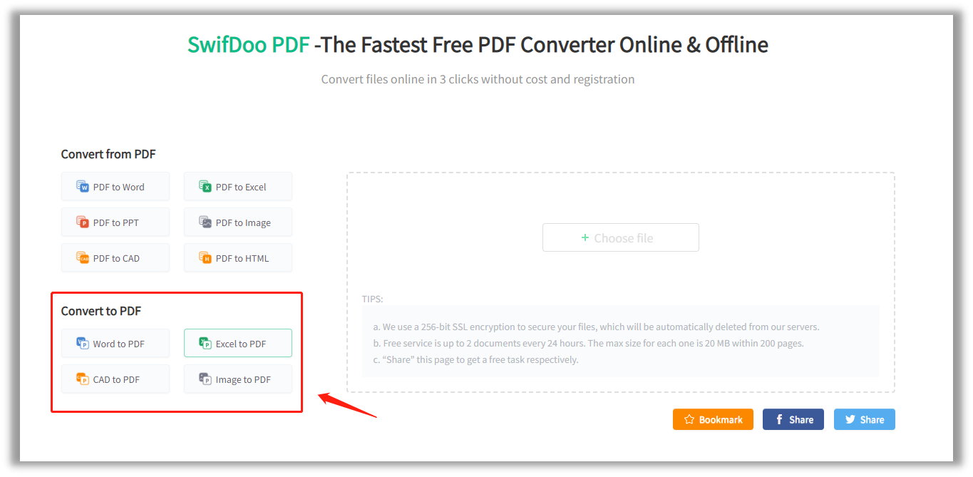 Best PDF maker app - SwifDoo PDF Online Converter