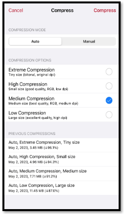 How to make PDFs smaller for email on a phone