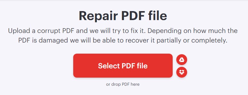 Repair PDF with Online Tool