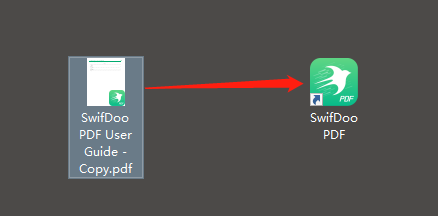 Open PDF file with SwifDoo PDF by dragging and dropping step 2