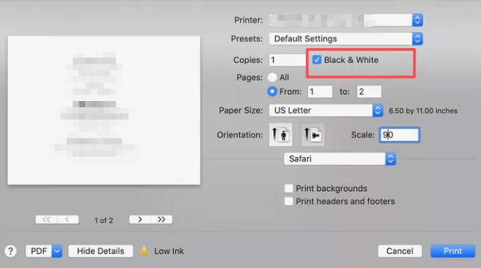 How to Make a PDF Black and White on Mac with Preview 2