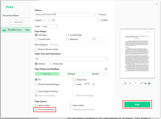 How Do You Print Comments In A Pdf Document