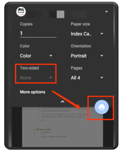 How to print double-sided PDF using Android