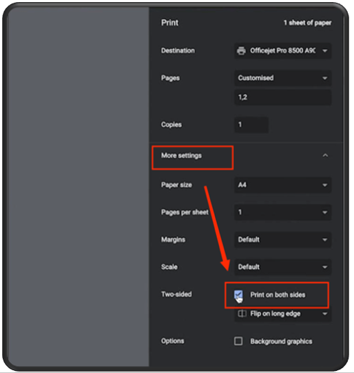 How to print double-sided PDF using Google Docs