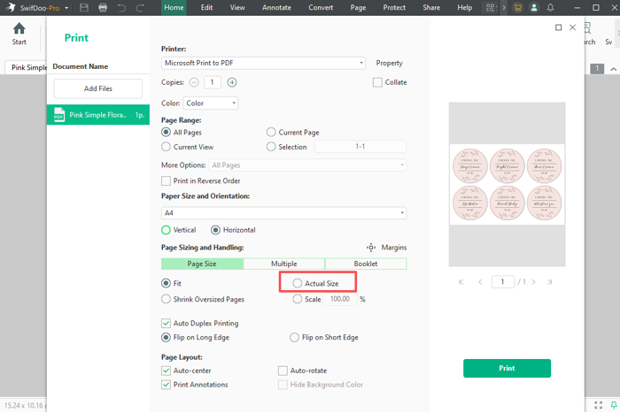 How to Print Labels from a PDF Using SwifDoo PDF 2