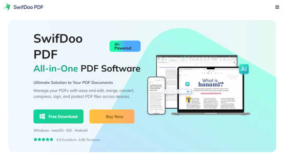 swifdoo pdf editor and reader