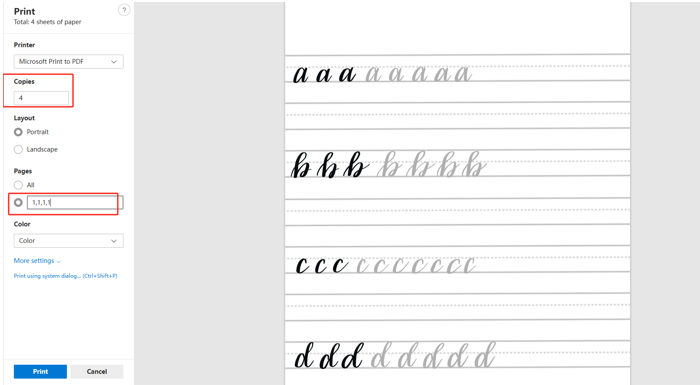 How to Print Multiple Copies of a PDF on One Page in Microsoft Edge
