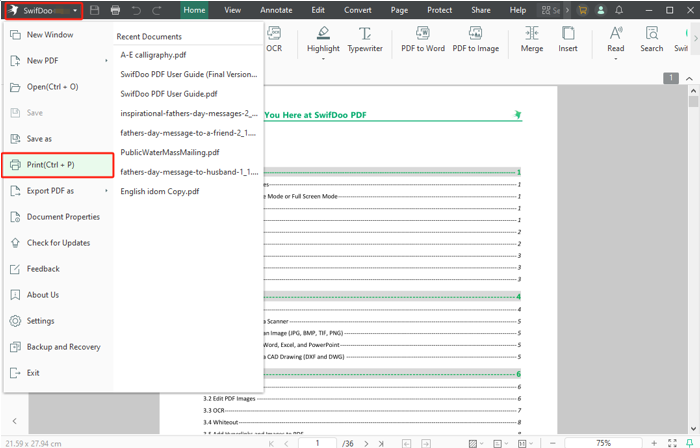 How to Print Multiple Copies on One Page of PDF with SwifDoo PDF 1