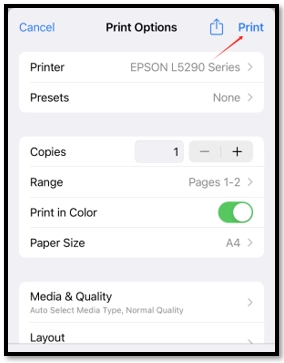 How to print PDFs in reverse order on iOS