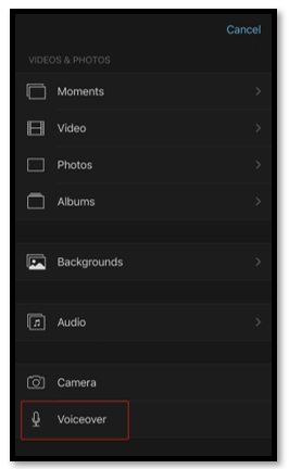 How to record audio on iMovie for an iOS device