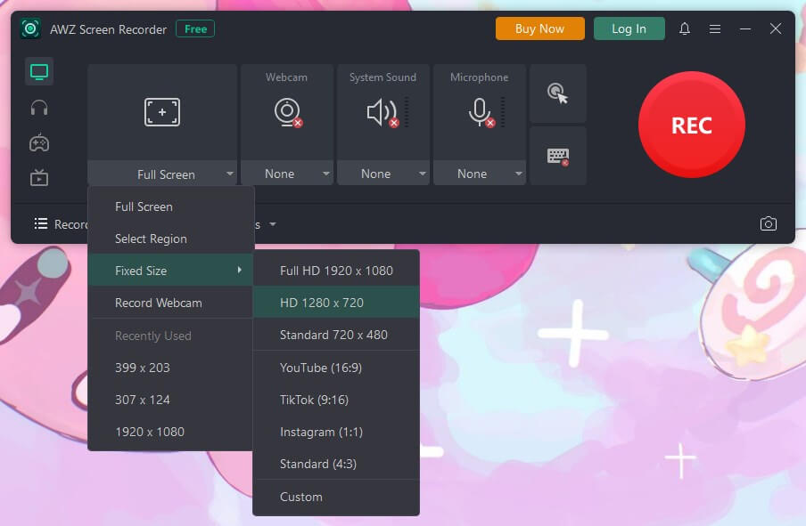 Record Discord with AWZ Screen Recorder