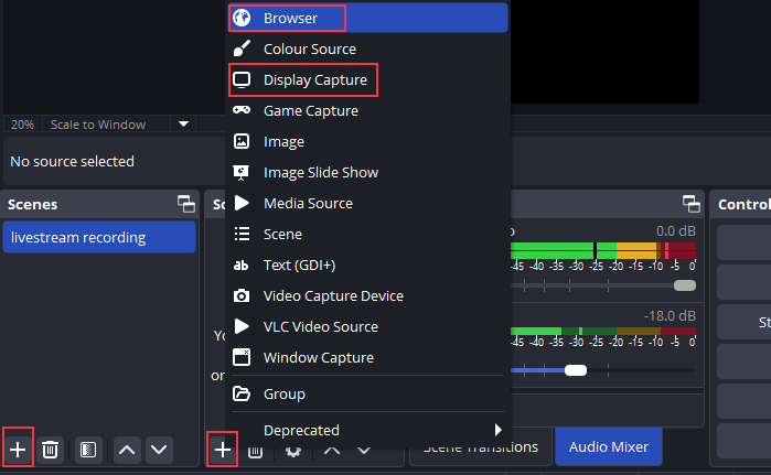 Configure Settings for Recording