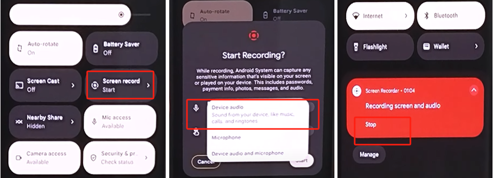 how to record on Prime Video in Android mobile