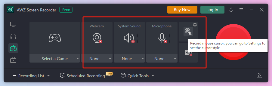 how to record on Steam with AWZ Screen Recorder 2