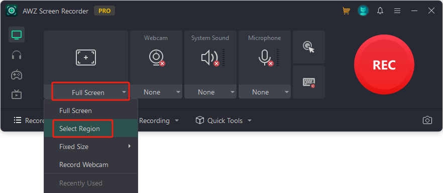 how to record TV shows without a DVR using AWZ Screen Recorder 3