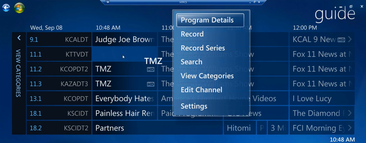 how to record TV shows without a DVR with Windows Media Center
