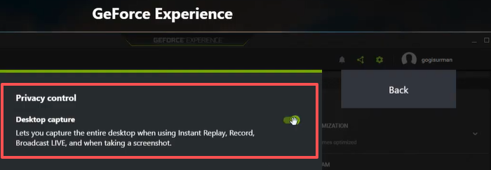 NVIDIA Shadowplay Record Desktop 1