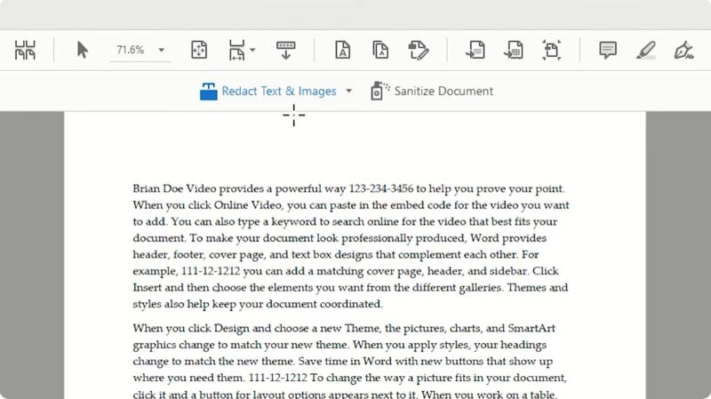 Redact a PDF on Mac via Adobe Acrobat