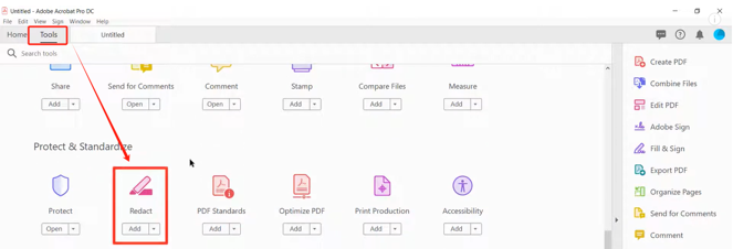 how to redact bank statement using Adobe Acrobat