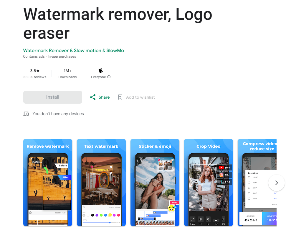 How to remove TikTok watermark with Watermark Remover, Logo Eraser