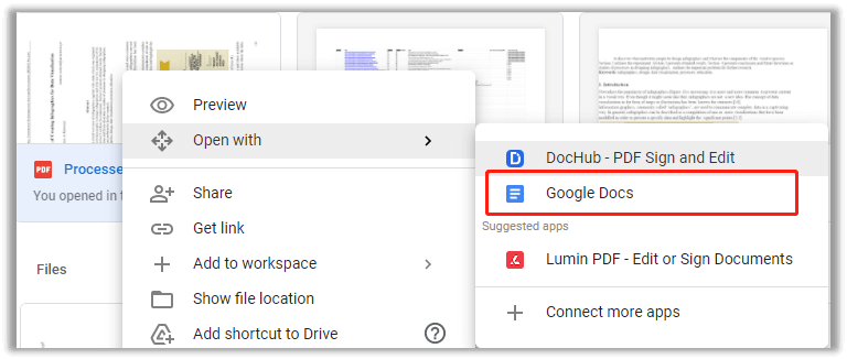 How to remove watermarks from PDF in Google Docs