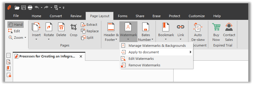 How to remove watermarks from PDF in Nitro PDF