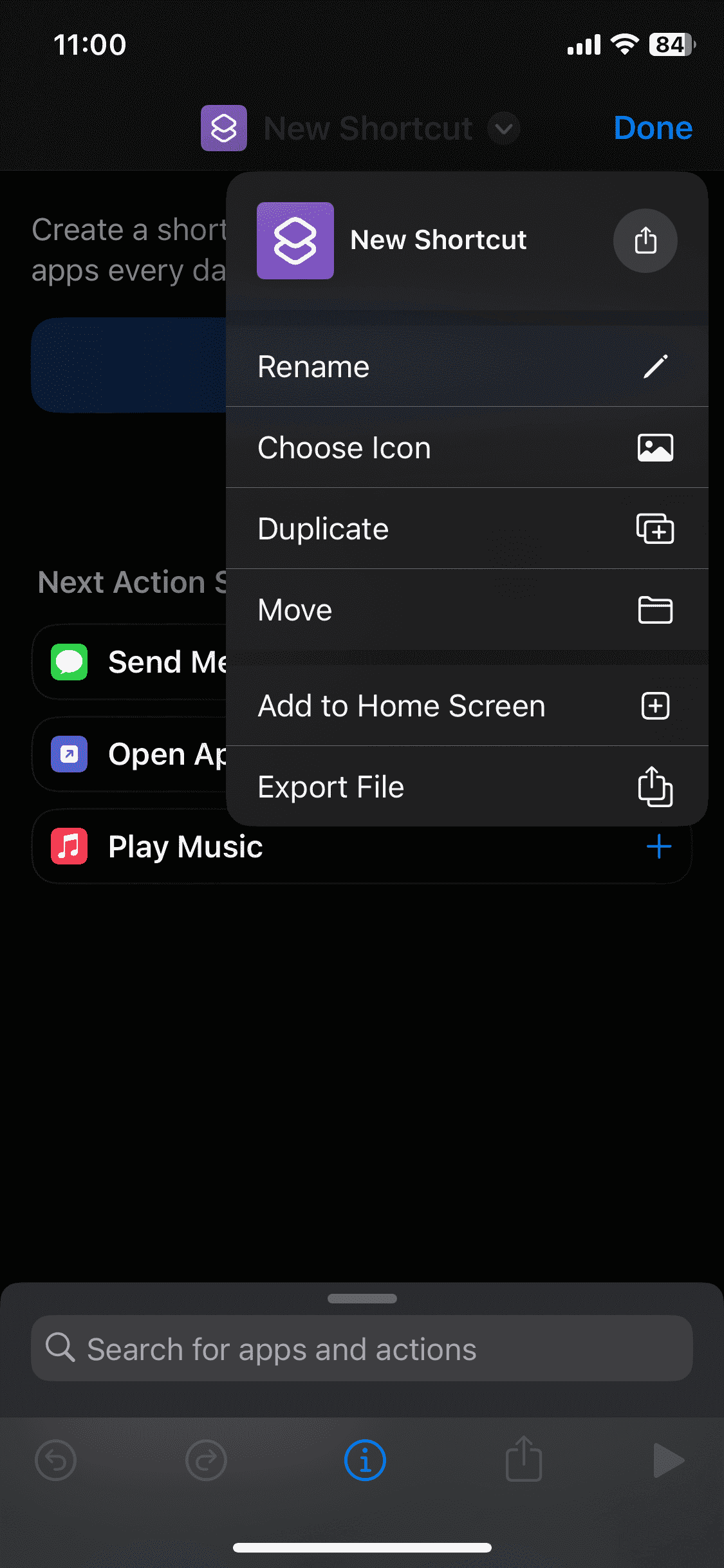 How to rename a shortcut action on iPhone