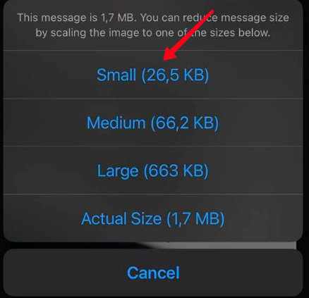 How to resize an image on iPhone step 4
