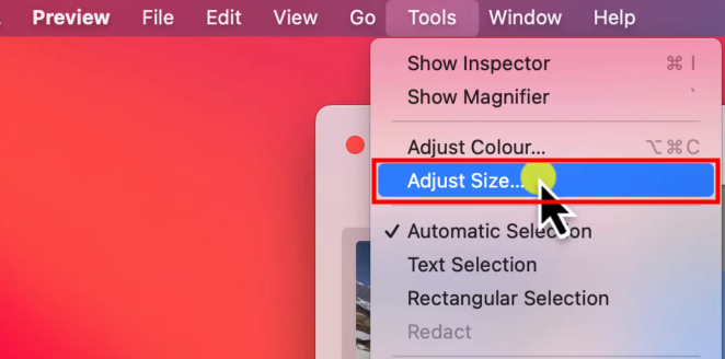 How to resize an image on Mac 1
