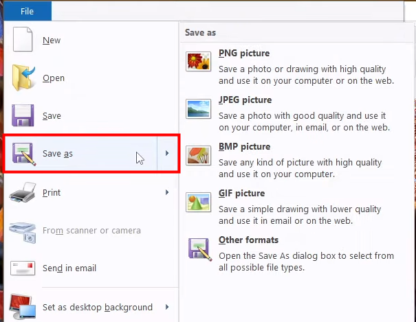 How to resize an image on Windows with Paint step 4