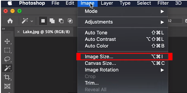 How to resize an image on Windows with Photoshop step 1