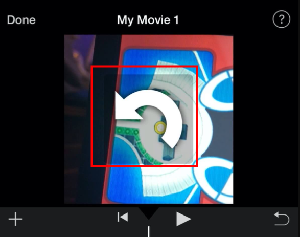 Rotate a video on mobile using iMovie